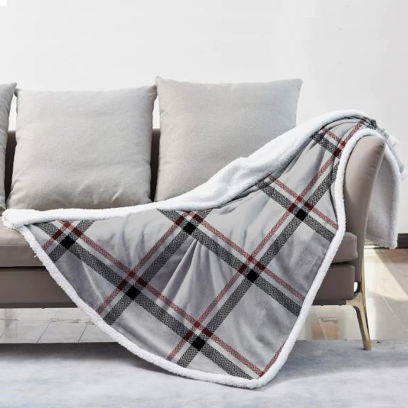 Heated Throw Blanket - Plaid