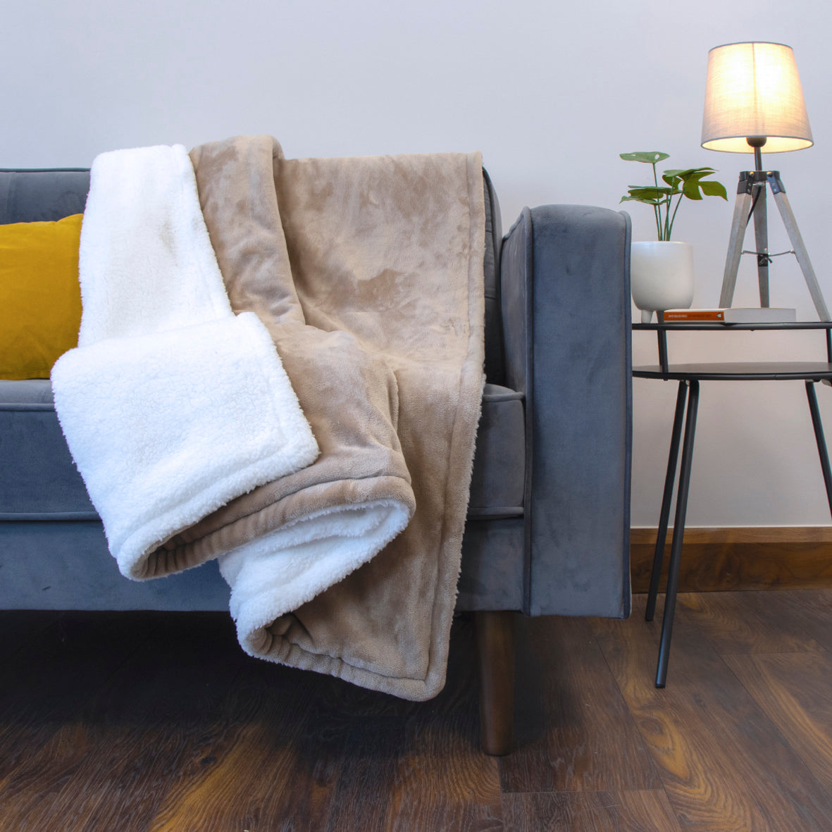 Heated Throw Blanket - Beige